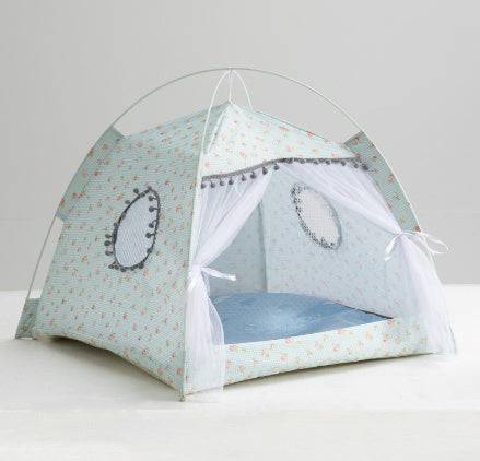 Cozy enclosed pet cat tent bed from My Store with soft fabric, providing a private and comfortable space for cats.