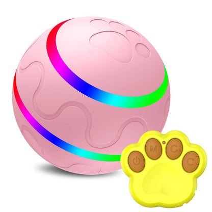 Interactive USB rechargeable cat ball toy with self-rotating motion, designed to entertain cats and encourage playful activity.