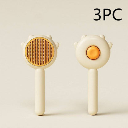 Cat Comb Hair Removal Brush set of 3 pieces for grooming and pet care, featuring gentle massage combs.