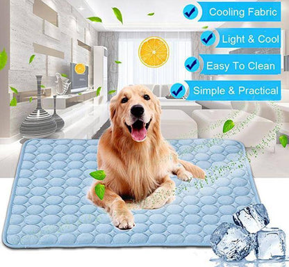 Pet ice silk cooling pad by My Store, breathable self-cooling mat for dogs and cats, featuring a soft, comfortable surface.