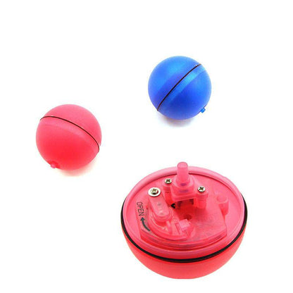 Interactive LED laser cat toy ball rolling electronic toy for cats, featuring bright lights and motion to entertain pets.