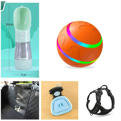 Interactive USB rechargeable self-rotating cat ball toy for cats, featuring vibrant colors and a fun design to keep your feline entertained.