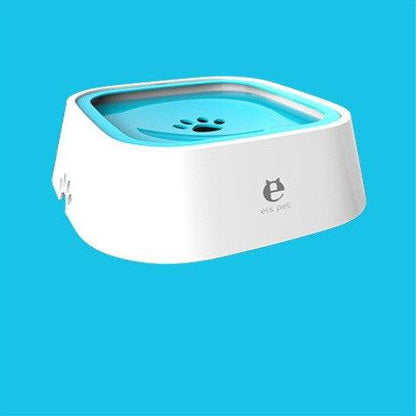 Anti-overflow pet water bowl for dogs and cats, 1.5L capacity, made by My Store, shown with water and pet-friendly design.