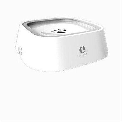 Pet water bowl for dogs and cats, 1.5L anti-overflow design, durable plastic from My Store, showing a clean water dish.