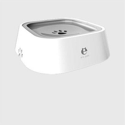 Plastic 1.5L anti-overflow pet water bowl for dogs and cats, featuring a large capacity and spill-proof design.