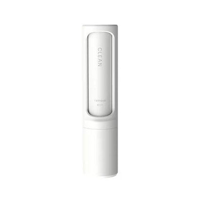 Reusable My Store pet hair remover brush with self-cleaning lint roller, portable and effective for removing pet hair from fabrics.