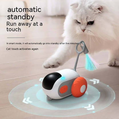 Interactive Cat Car Toy with automatic standby feature, designed for indoor cat entertainment and activity.