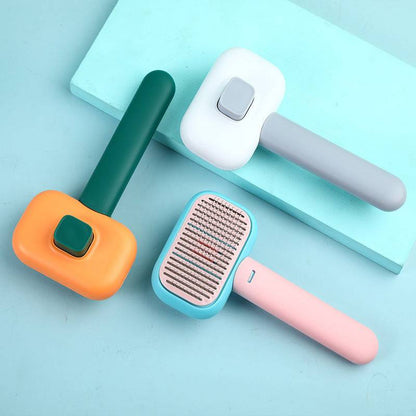 Stainless steel pet grooming comb by My Store, professional deshedding tool with fine teeth for pet grooming and shedding control.