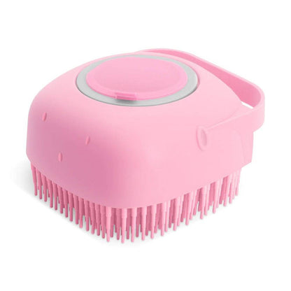 Soft silicone pet shampoo massager brush for bathing, gentle scrubber for dogs and cats, from My Store.