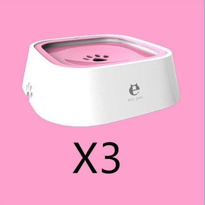 Pet water bowl for dogs and cats, 1.5L anti-overflow design, made by My Store, with a wide, shallow bowl for easy drinking.