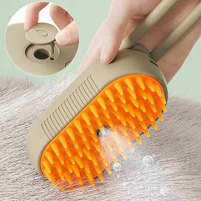 My Store 3-in-1 electric pet grooming brush with steam, massage, and hair removal features for effective pet care.