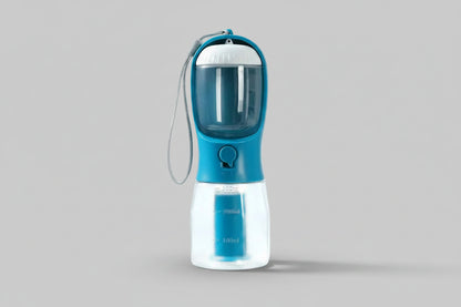 Portable 3-in-1 pet water cup by My Store with integrated water bottle and bowl for travel with dogs or cats.