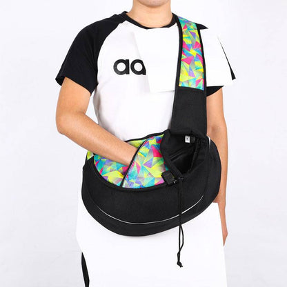 Portable pet carrying bag for small dogs and cats, made by My Store, featuring mesh sides and a comfortable handle.