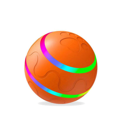 Self-rotating cat ball toy for interactive play, USB rechargeable pet toy designed to entertain cats with moving motion.