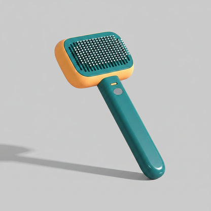 Stainless steel pet grooming comb by My Store, a professional deshedding tool for dogs and cats with fine teeth for shedding removal.