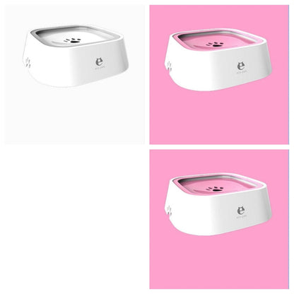 Pet water bowl for dogs and cats, 1.5L anti-overflow design, made by My Store, with a transparent water reservoir and spill-proof features.