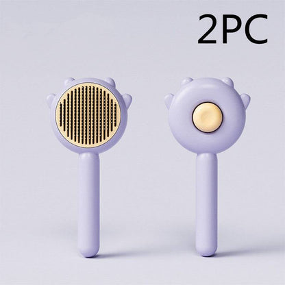Cat Comb Hair Removal Brush set of two grooming tools for cats and dogs, perfect for hair removal and gentle massage.