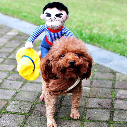 Funny Halloween pet costume for dogs, adjustable cosplay clothes by My Store, featuring fun and colorful design for pets.