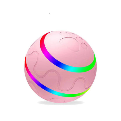 Interactive USB rechargeable cat toy ball from My Store, with self-rotating motion and bright colors for engaging feline play.
