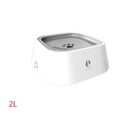 Anti-overflow pet water bowl for dogs and cats, 1.5L capacity, durable pet water dish from My Store.