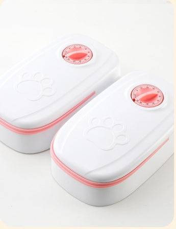 Automatic pet feeder by My Store with digital controls, designed for cats and dogs to dispense food automatically.