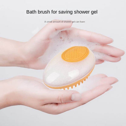 Soft silicone pet bath brush from My Store with massage and grooming features, ideal for gentle pet bathing and grooming.