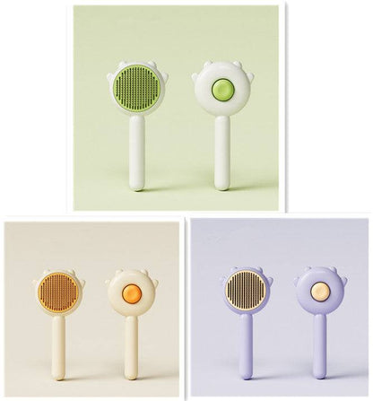 My Store pet cat comb hair removal brush with gentle massage grooming tool showing bristles and ergonomic handle for pets.