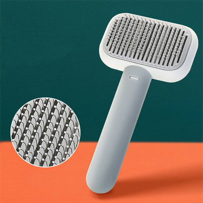 Stainless steel pet grooming comb by My Store, professional deshedding tool with fine teeth for removing loose fur from pets