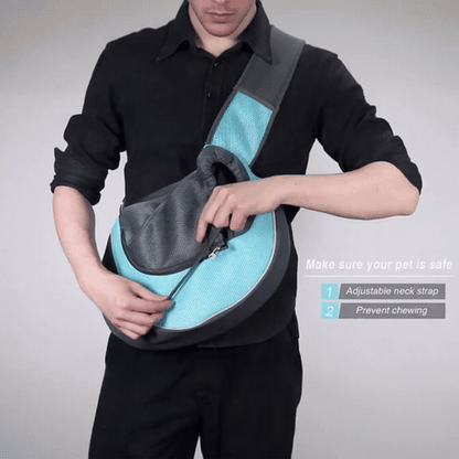 Video of a portable pet carrying bag for small dogs and cats, showcasing its compact design and comfortable carry handles.