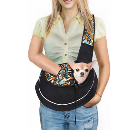 Portable pet carrying bag for small dogs and cats, made by My Store, with breathable mesh sides and sturdy handles.