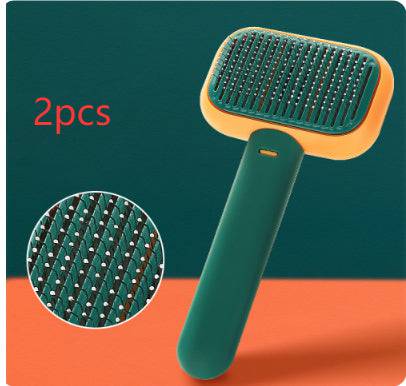 Stainless steel pet grooming comb by My Store, professional deshedding tool for pets with fine and coarse hair.