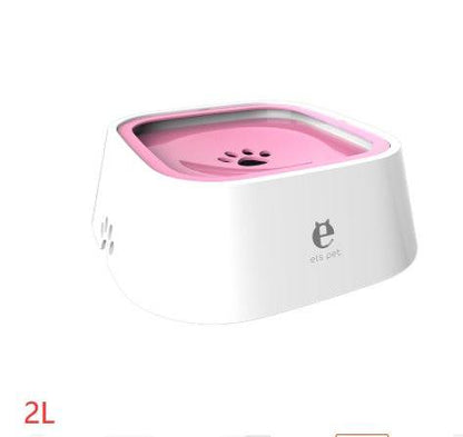 Pet water bowl with 1.5L capacity for dogs and cats, featuring anti-overflow design, made by My Store.