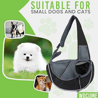 Portable pet carrying bag for small dogs and cats, My Store brand, with mesh sides and comfortable handles for easy transport.