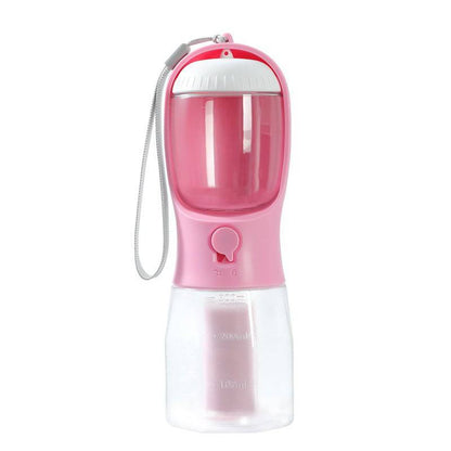 Portable 3-in-1 dog water cup and travel bottle by My Store, featuring a compact design with water reservoir and foldable bowl for pets.