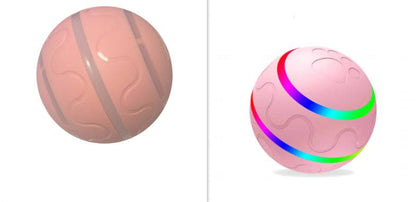 Self-rotating cat ball toy for cats, interactive USB rechargeable pet toy with vibrant colors and spinning motion.