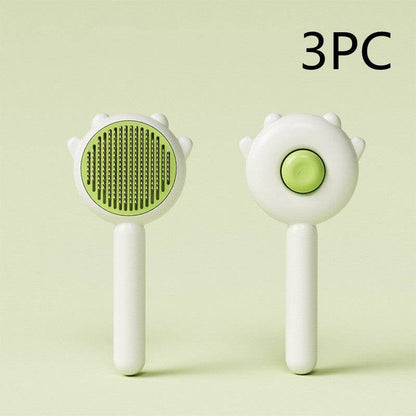 Cat Comb Hair Removal Brush set of 3 grooming tools for effective pet hair removal and gentle massage.