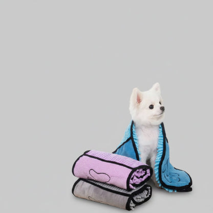 Super absorbent microfiber pet bath towel and robe by My Store, quick-drying and perfect for drying pets after baths.