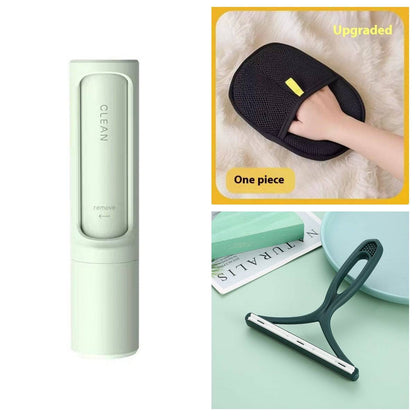 Reusable pet hair remover brush from My Store, portable self-cleaning lint roller for removing pet hair from clothes and furniture.