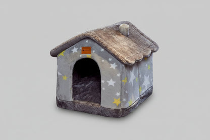 Foldable pet dog and cat house bed by My Store, cozy enclosed cave with soft interior for comfortable rest and shelter.