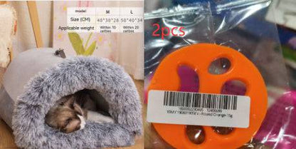 Soft, cozy portable pet nest bed for dogs and cats, perfect for warmth and comfort. Ideal for small pets like dogs and cats.