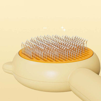 Cat Comb Hair Removal Brush with metal pins for effective grooming and pet hair removal.