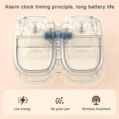 Automatic pet feeder by My Store for cats and dogs, featuring a smart dispenser with digital controls and food storage compartment.